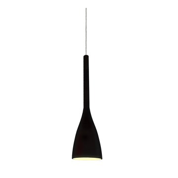 Ideal Lux - Pendel på ledning FLUT 1xE14/40W/230V Ø 10,5 cm sort