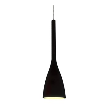 Ideal Lux - Pendel på ledning FLUT 1xE27/60W/230V Ø 14,5 cm sort