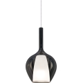 Ideal Lux - Pendel på ledning KALIQUE 1xE27/42W/230V Ø 18 cm røgfarvet sort
