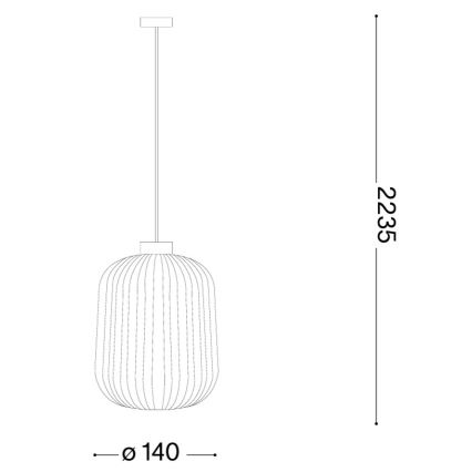 Ideal Lux - Pendel på ledning MINT 1xE27/60W/230V Ø 14 cm grøn