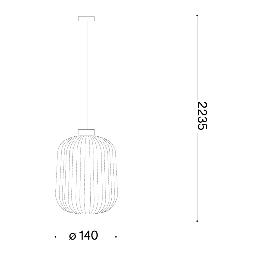 Ideal Lux - Pendel på ledning MINT 1xE27/60W/230V Ø 14 cm grøn