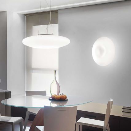 Ideal Lux - Pendel på wire GLORY 3xE27/60W/230V Ø 50 cm hvid