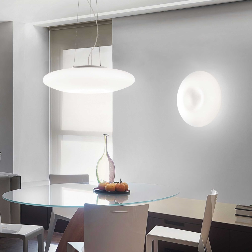 Ideal Lux - Pendel på wire GLORY 3xE27/60W/230V Ø 50 cm hvid