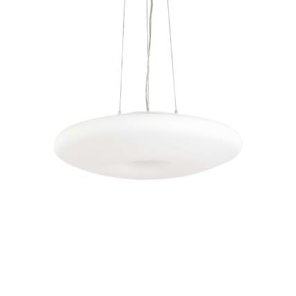 Ideal Lux - Pendel på wire GLORY 3xE27/60W/230V Ø 50 cm hvid
