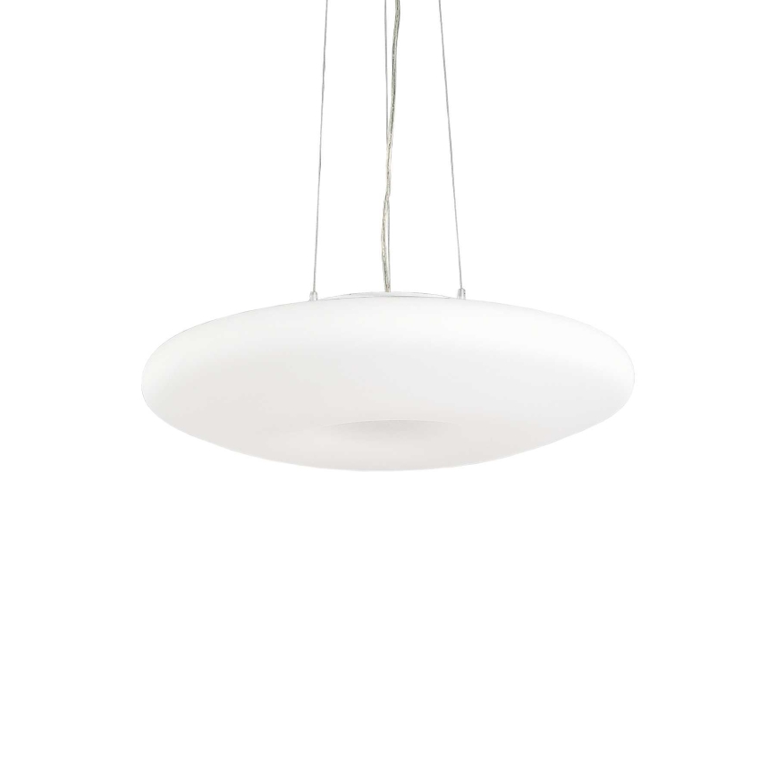 Ideal Lux - Pendel på wire GLORY 3xE27/60W/230V Ø 50 cm hvid