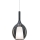 Ideal Lux - Pendel på wire KALIQUE 1xE27/42W/230V Ø 18 cm røget sort