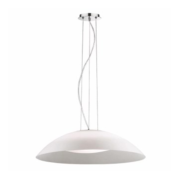 Ideal Lux - Pendel på wire LENA 3xE27/60W/230V Ø 64 cm hvid