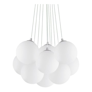 Ideal Lux - Pendel på wire MAPA 11xE14/40W/230V Ø 58 cm hvid