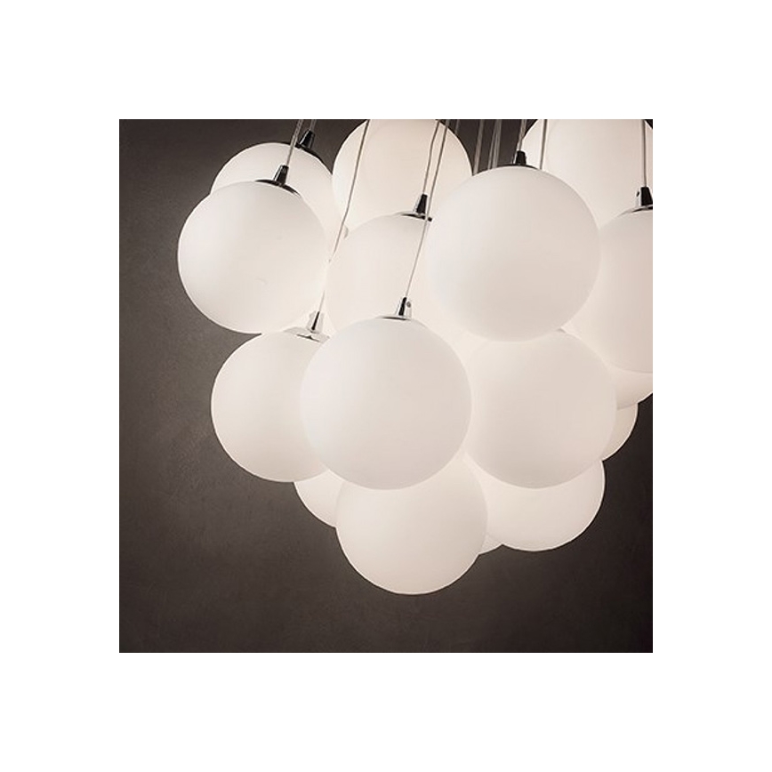 Ideal Lux - Pendel på wire MAPA 11xE14/40W/230V Ø 58 cm hvid