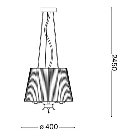 Ideal Lux - Lysekrone i krystal PEGASO 3xE14/28W/230V diameter 40 cm guldfarvet