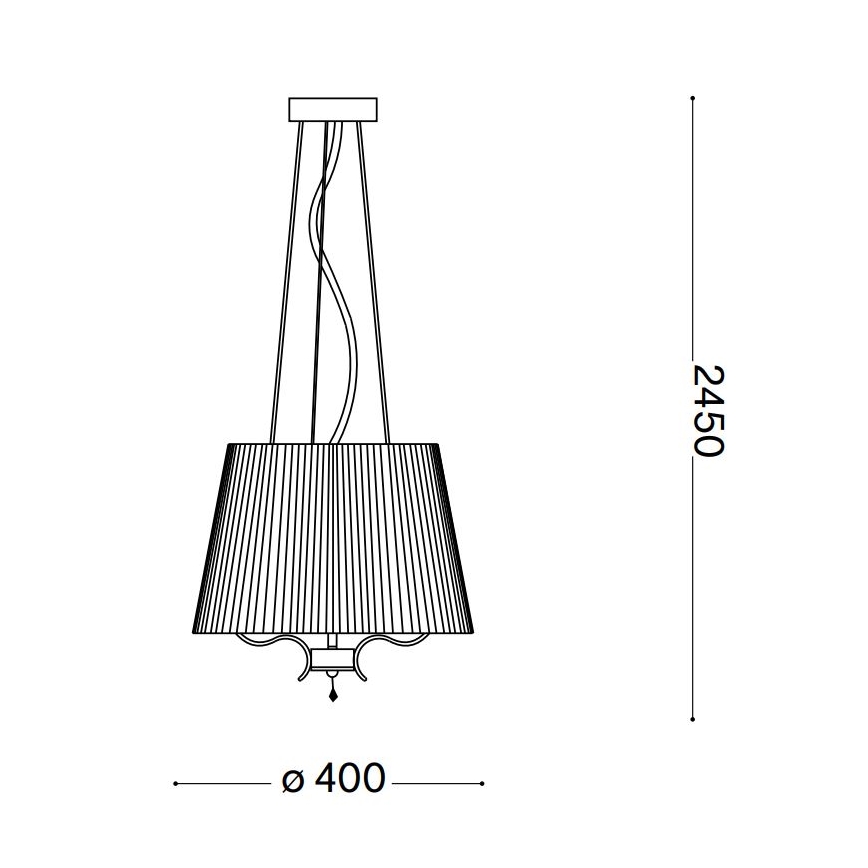 Ideal Lux - Lysekrone i krystal PEGASO 3xE14/28W/230V diameter 40 cm guldfarvet