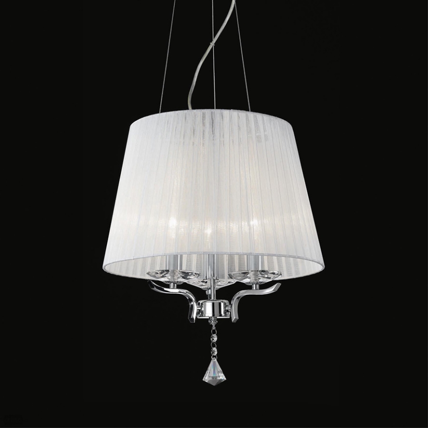 Ideal Lux - Lysekrone i krystal PEGASO 3xE14/28W/230V diameter 40 cm skinnende krom