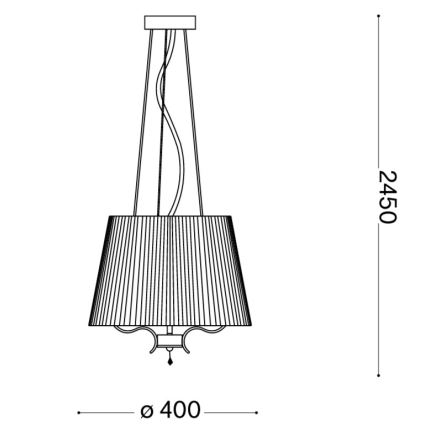 Ideal Lux - Lysekrone i krystal PEGASO 3xE14/28W/230V diameter 40 cm skinnende krom