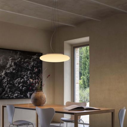 Ideal Lux - Pendel SMARTIES med wire, 5xE27/42W/230V, Ø 60 cm, hvid