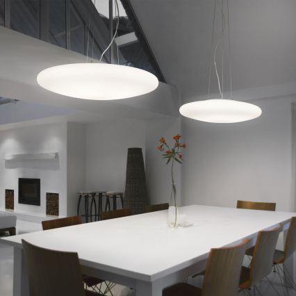 Ideal Lux - Pendel SMARTIES med wire, 5xE27/42W/230V, Ø 60 cm, hvid