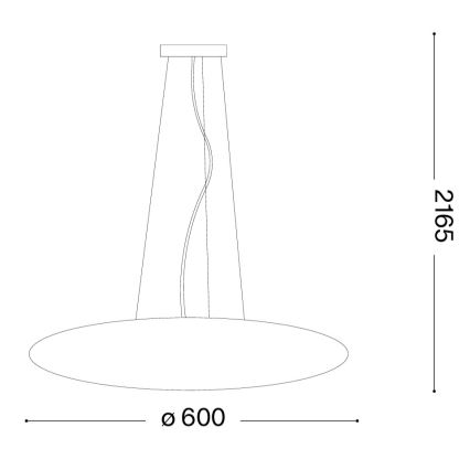 Ideal Lux - Pendel SMARTIES med wire, 5xE27/42W/230V, Ø 60 cm, hvid