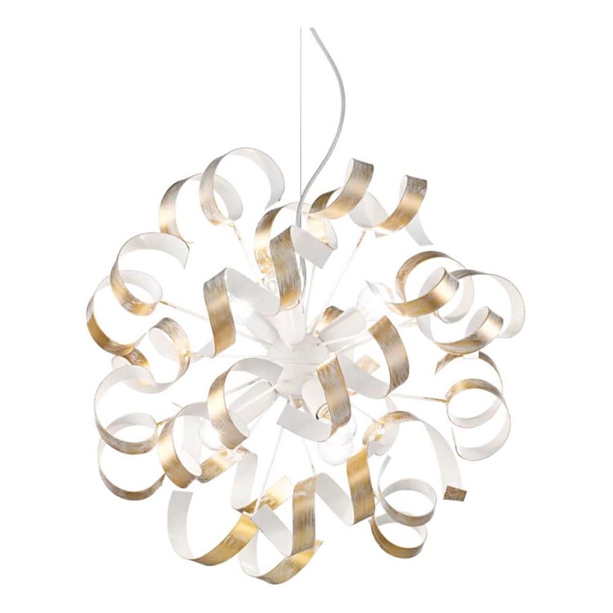 Ideal Lux - Pendel VORTEX 6xE14/40W/230V diameter 53 cm guldfarvet/patina