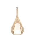 Ideal Lux - Pendellampe med ledning KALIQUE 1xE27/42W/230V Ø 18 cm røget beige