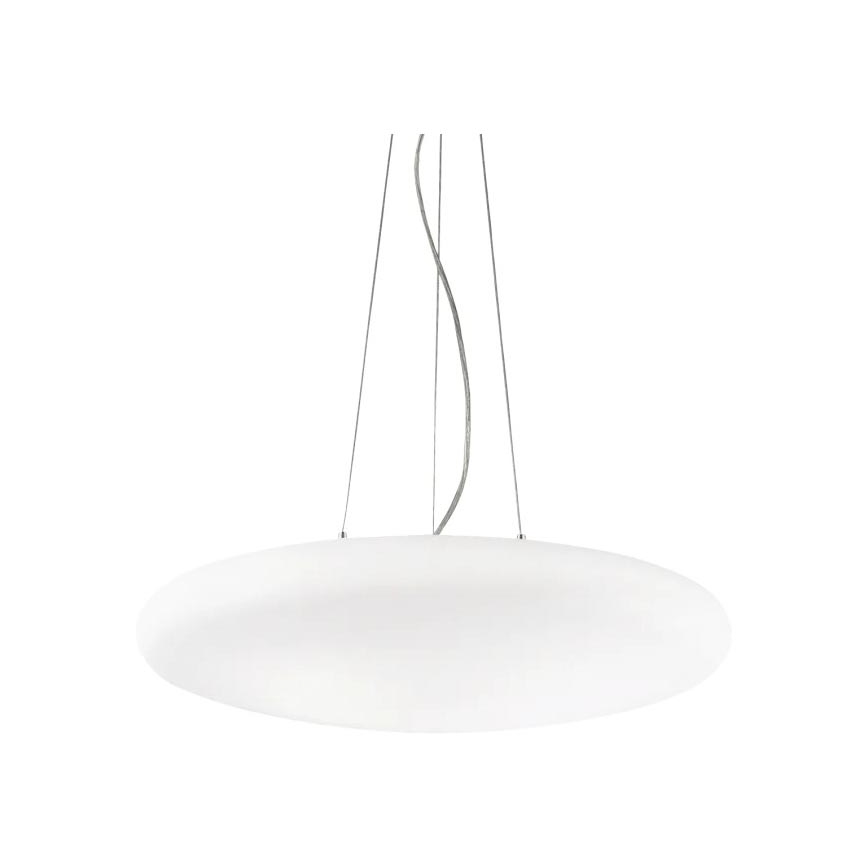 Ideal Lux - Pendellampe med wire SMARTIES 3xE27/42W/230V Ø 42,5 cm hvid