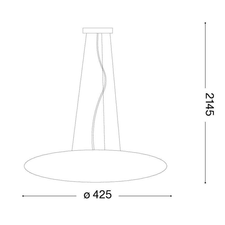 Ideal Lux - Pendellampe med wire SMARTIES 3xE27/42W/230V Ø 42,5 cm hvid