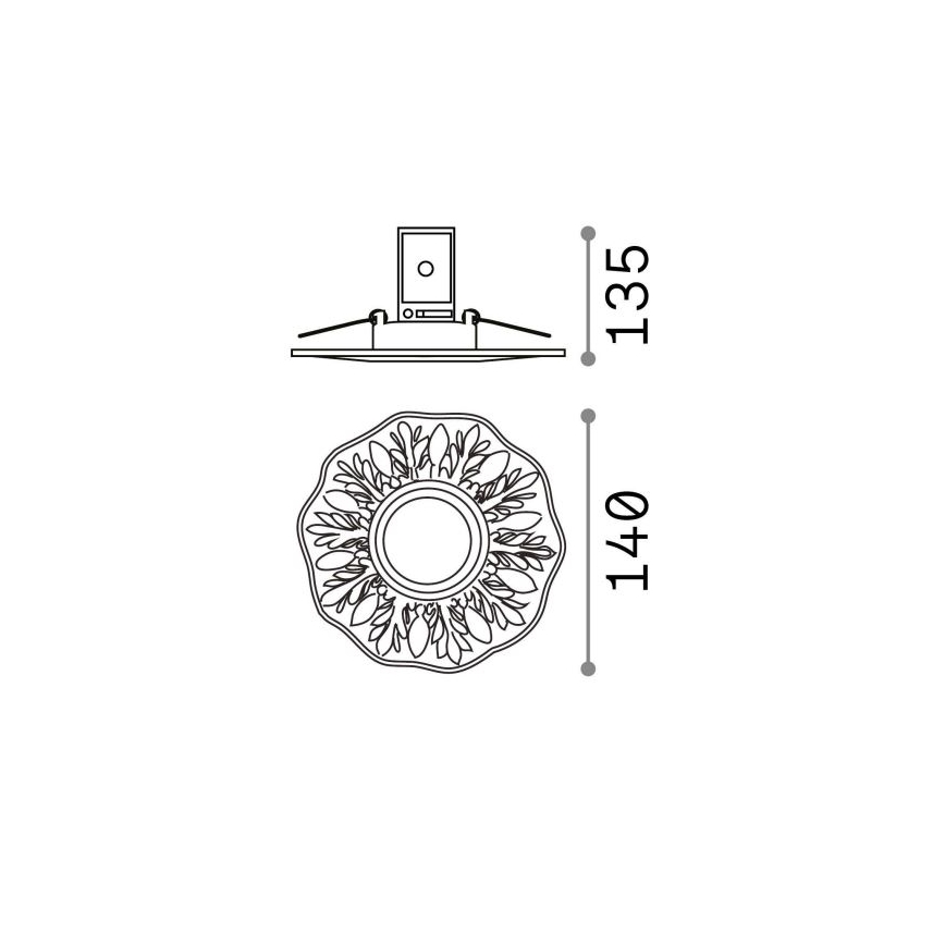 Ideal Lux - POLKA indbygningsspot 1xGU10/50W/230V bronze