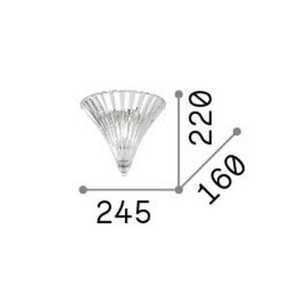 Ideal Lux - SANTA væglampe 1xE14/40W/230V, klar