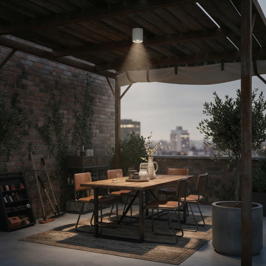 Ideal Lux - Spotlampe til badeværelse GUN 1xGU10/28W/230V IP44 hvid