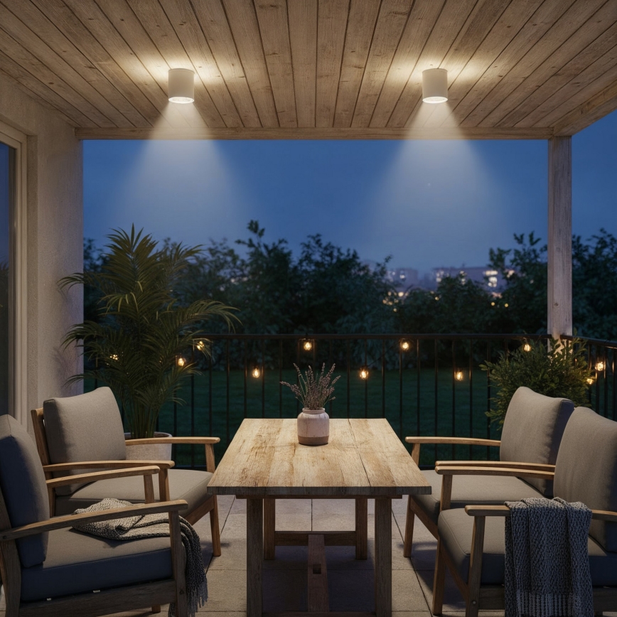 Ideal Lux - Spotlampe til badeværelse GUN 1xGU10/28W/230V IP44 hvid