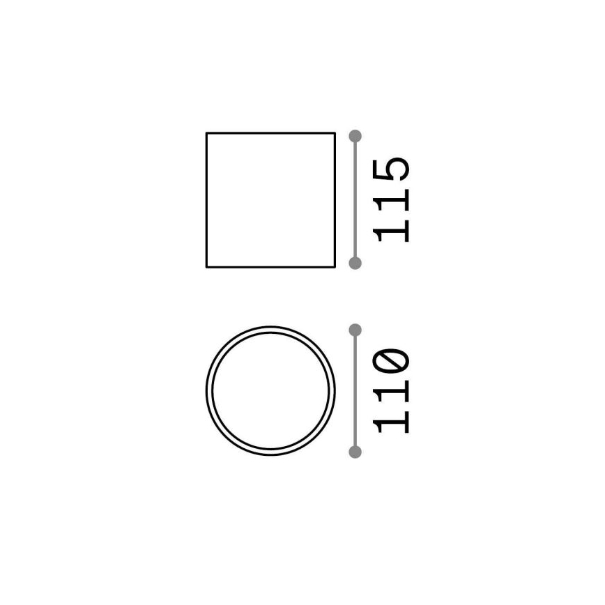 Ideal Lux - Spotlampe til badeværelse GUN 1xGU10/28W/230V IP44 hvid