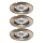 Ideal Lux - Sæt 3x indbygningsspot JAZZ 1xGU10/50W/230V Ø 7,7 cm bronzefarvet