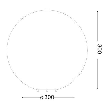 Ideal Lux - Udendørs lampe DORIS 1xE27/60W/230V Ø 30 cm IP44 grå