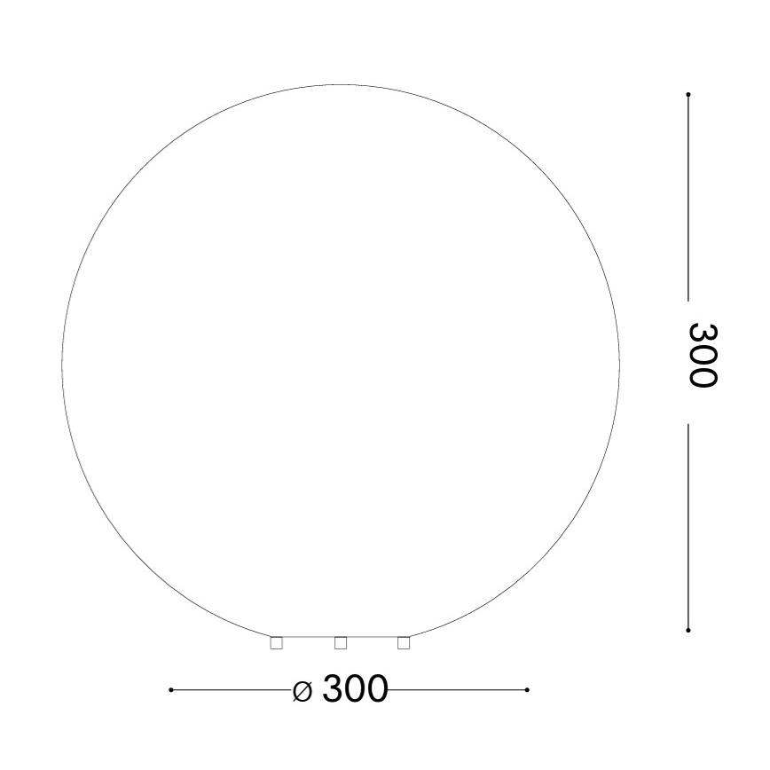 Ideal Lux - Udendørs lampe DORIS 1xE27/60W/230V Ø 30 cm IP44 grå