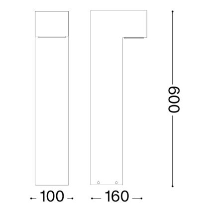 Ideal Lux - Udendørs lampe SIRIO 2xGX53/9W/230V 60 cm IP65 brun