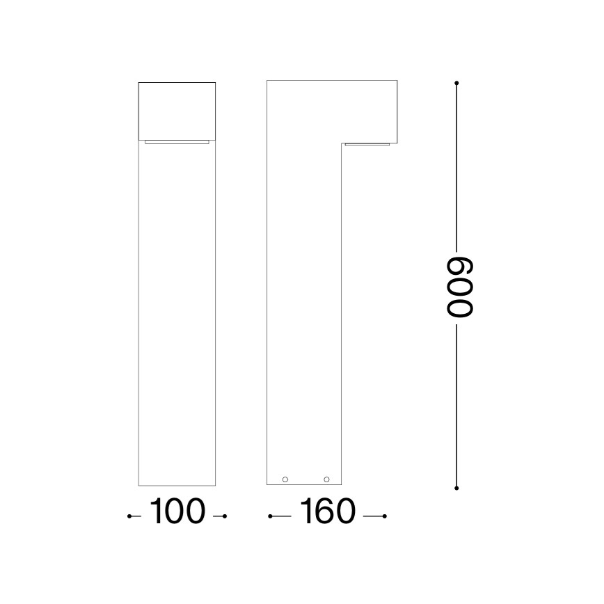 Ideal Lux - Udendørs lampe SIRIO 2xGX53/9W/230V 60 cm IP65 brun