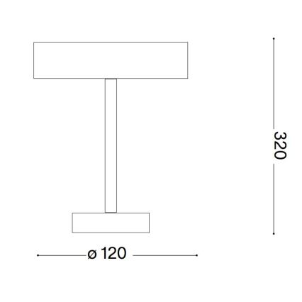 Ideal Lux - Udendørs LED lampe m. touch-funktion TOFFEE LED/2W/230V 2200 mAh CRI 90 IP54 sort