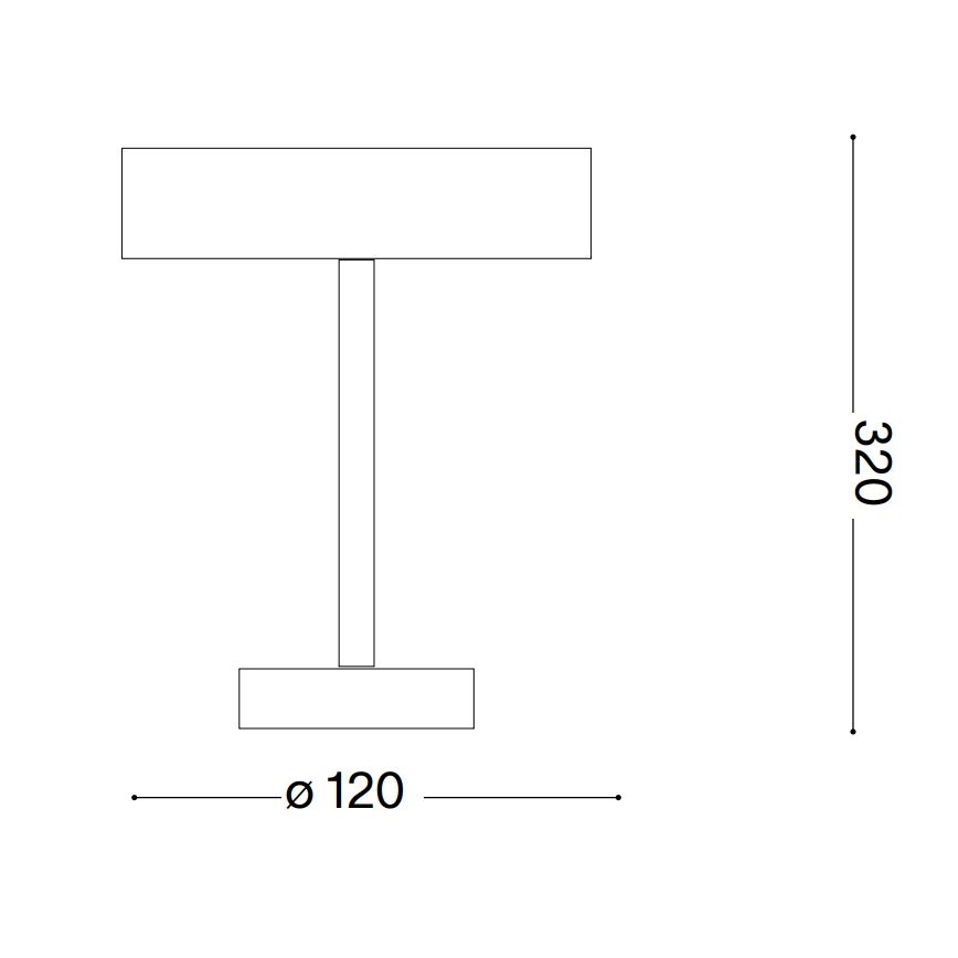 Ideal Lux - Udendørs LED lampe m. touch-funktion TOFFEE LED/2W/230V 2200 mAh CRI 90 IP54 sort