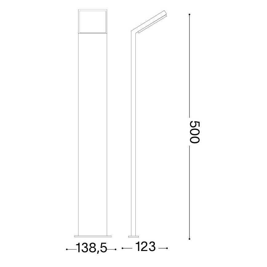 Ideal Lux - udendørs LED-lampe STYLE LED/8,5W/230V 3000K 50 cm CRI 90 IP54 brun