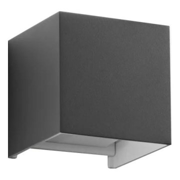 Ideal Lux - Udendørs LED væglampe ATOM LED/12W/230V CRI 90 IP54 antracit