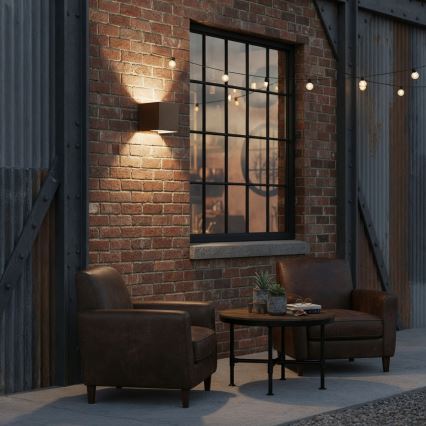 Ideal Lux - Udendørs LED væglampe ATOM LED/12W/230V CRI 90 IP54 brun