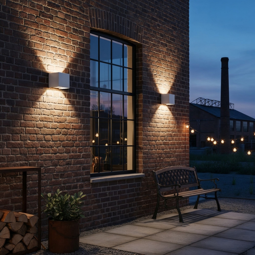 Ideal Lux - Udendørs LED væglampe ATOM LED/12W/230V CRI 90 IP54 hvid