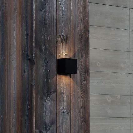 Ideal Lux - Udendørs LED væglampe ATOM LED/12W/230V CRI 90 IP54 sort