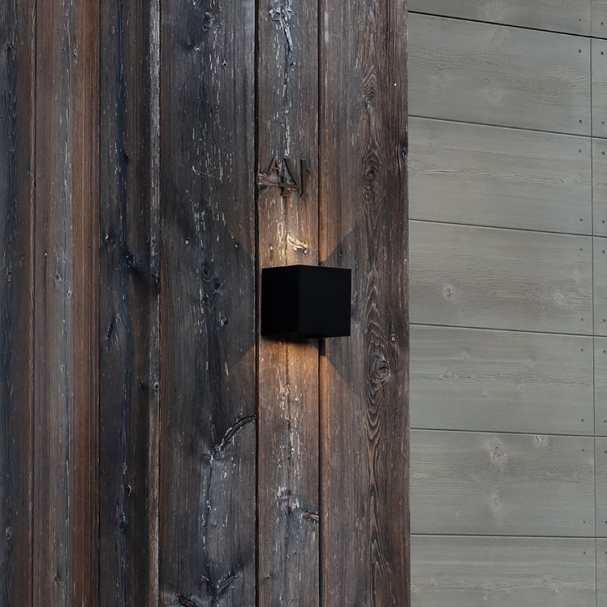 Ideal Lux - Udendørs LED væglampe ATOM LED/12W/230V CRI 90 IP54 sort