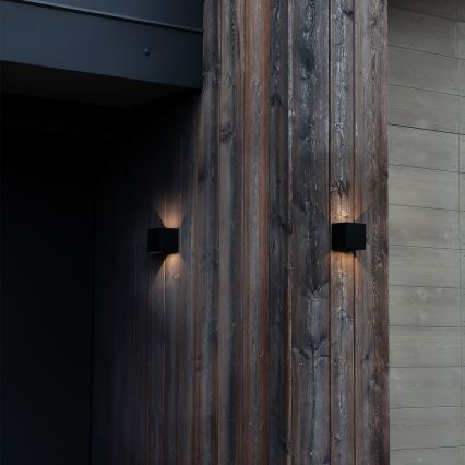 Ideal Lux - Udendørs LED væglampe ATOM LED/12W/230V CRI 90 IP54 sort