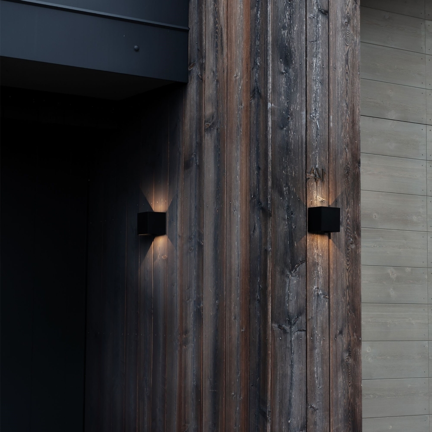 Ideal Lux - Udendørs LED væglampe ATOM LED/12W/230V CRI 90 IP54 sort