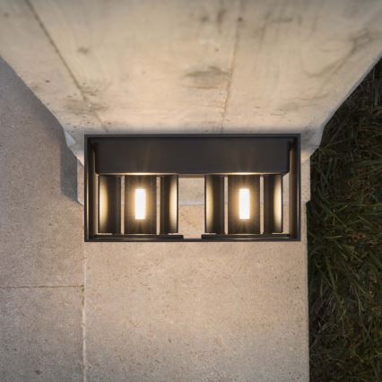 Ideal Lux - Udendørs LED væglampe ATOM LED/25W/230V CRI 90 IP54 antracit