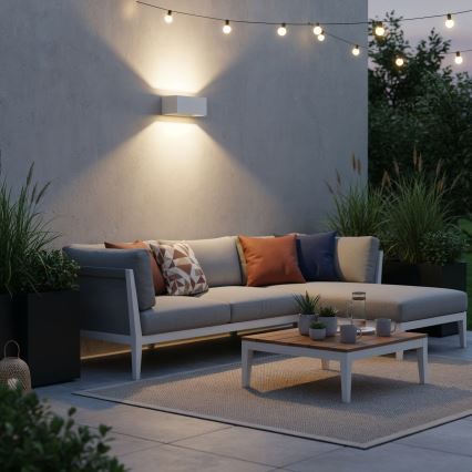 Ideal Lux - Udendørs LED væglampe ATOM LED/25W/230V CRI 90 IP54 hvid