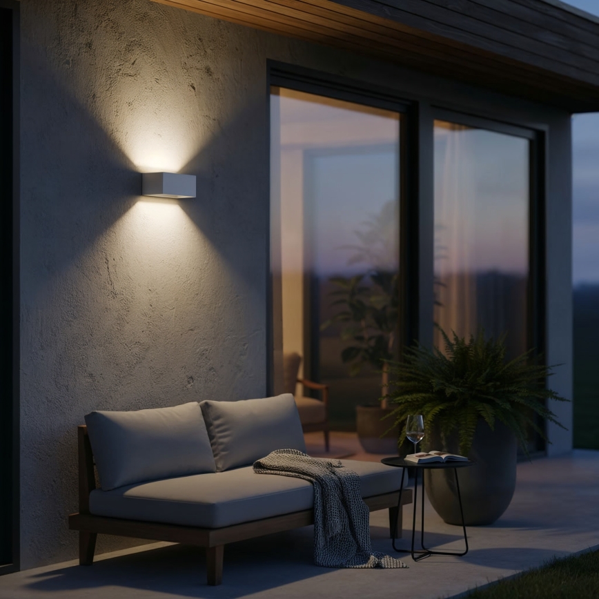 Ideal Lux - Udendørs LED væglampe ATOM LED/25W/230V CRI 90 IP54 hvid