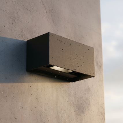 Ideal Lux - Udendørs LED væglampe ATOM LED/25W/230V CRI 90 IP54 sort