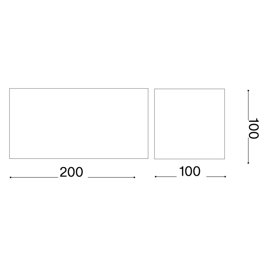 Ideal Lux - Udendørs LED væglampe ATOM LED/25W/230V CRI 90 IP54 sort