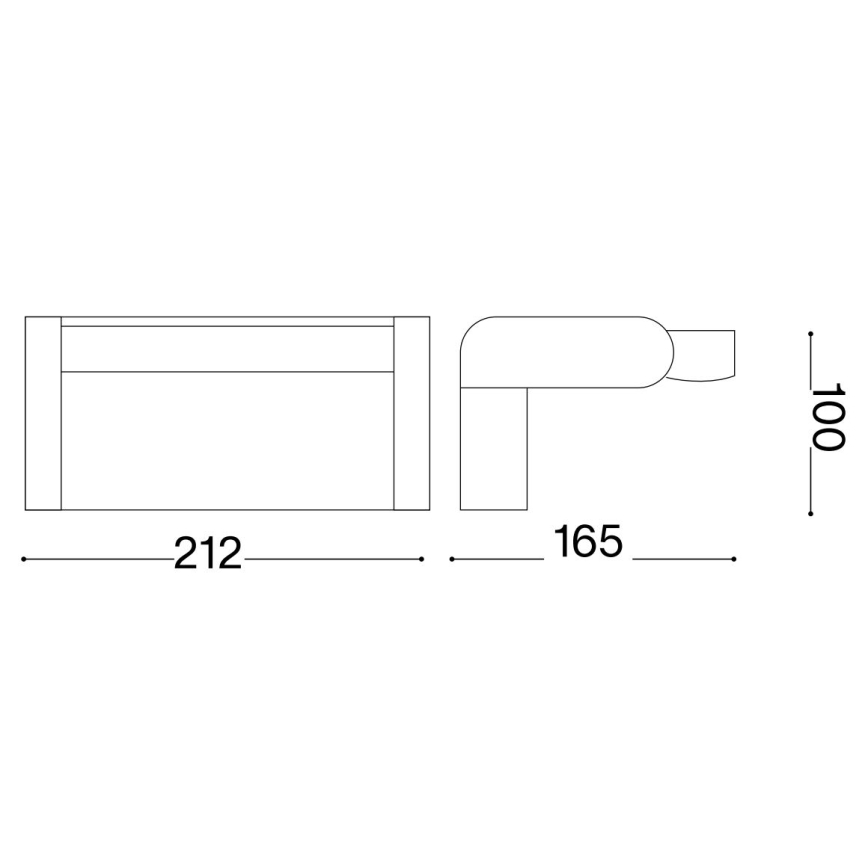 Ideal Lux - Udendørs LED væglampe SWIPE LED/21W/230V CRI 90 IP54 brun